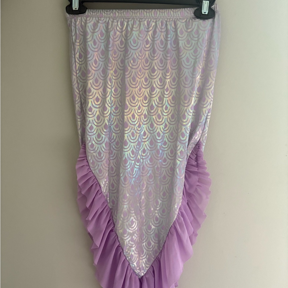 Iridescent Mermaid Skirt with Ruffle Hem